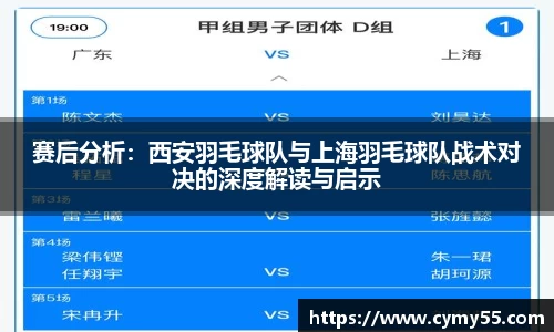 赛后分析：西安羽毛球队与上海羽毛球队战术对决的深度解读与启示